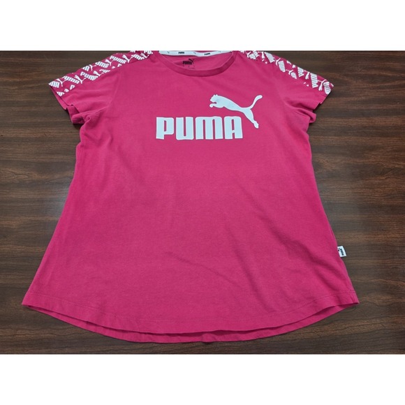 Puma Other - Puma Girls Pink Logo Graphic T Shirt Size L Short Sleeve Athletic Activewear Tee